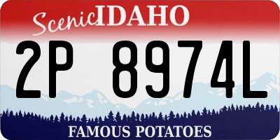 ID license plate 2P8974L