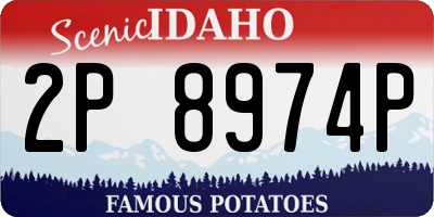 ID license plate 2P8974P