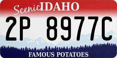 ID license plate 2P8977C