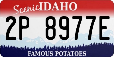 ID license plate 2P8977E
