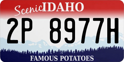 ID license plate 2P8977H