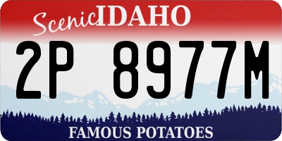 ID license plate 2P8977M
