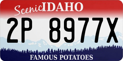ID license plate 2P8977X