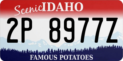 ID license plate 2P8977Z