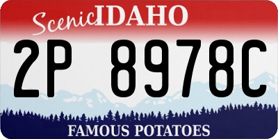 ID license plate 2P8978C