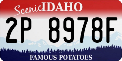 ID license plate 2P8978F