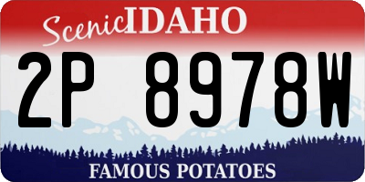 ID license plate 2P8978W