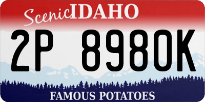 ID license plate 2P8980K
