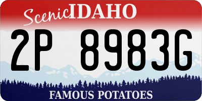ID license plate 2P8983G