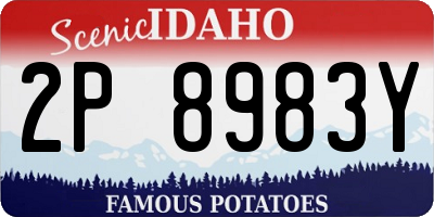 ID license plate 2P8983Y