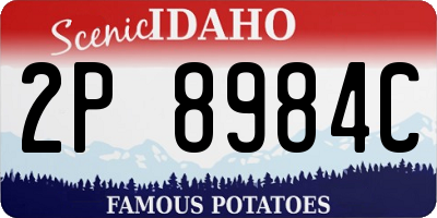 ID license plate 2P8984C