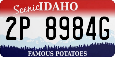 ID license plate 2P8984G