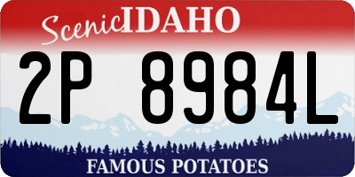 ID license plate 2P8984L