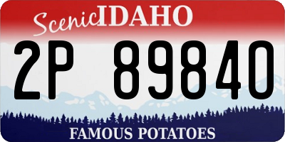 ID license plate 2P8984O