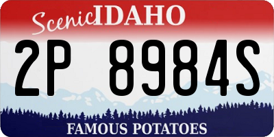 ID license plate 2P8984S