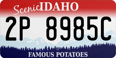 ID license plate 2P8985C