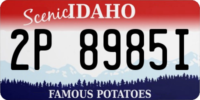 ID license plate 2P8985I