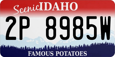 ID license plate 2P8985W
