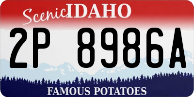 ID license plate 2P8986A