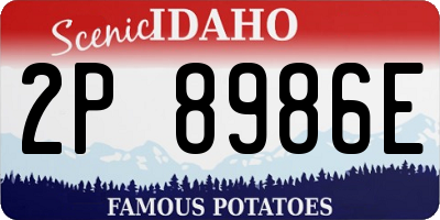 ID license plate 2P8986E
