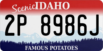 ID license plate 2P8986J