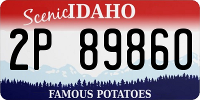 ID license plate 2P8986O