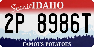ID license plate 2P8986T