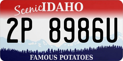 ID license plate 2P8986U
