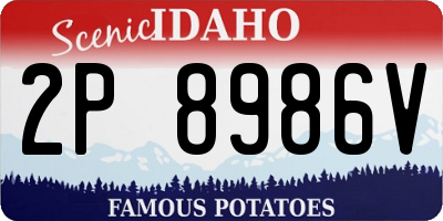 ID license plate 2P8986V