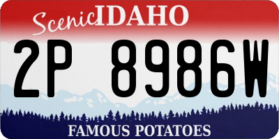 ID license plate 2P8986W