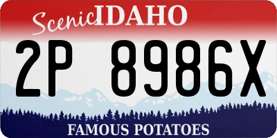 ID license plate 2P8986X