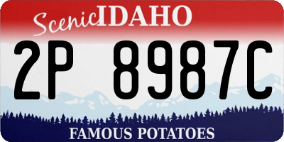 ID license plate 2P8987C