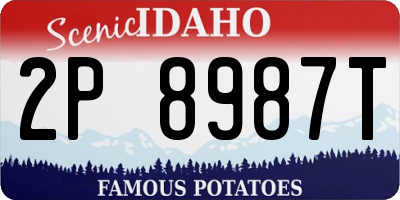 ID license plate 2P8987T