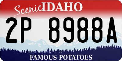 ID license plate 2P8988A