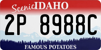 ID license plate 2P8988C