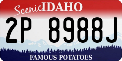 ID license plate 2P8988J