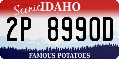 ID license plate 2P8990D