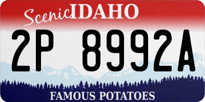 ID license plate 2P8992A