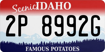 ID license plate 2P8992G