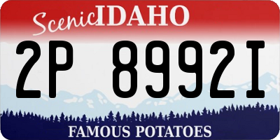 ID license plate 2P8992I