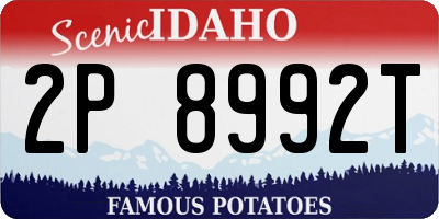 ID license plate 2P8992T
