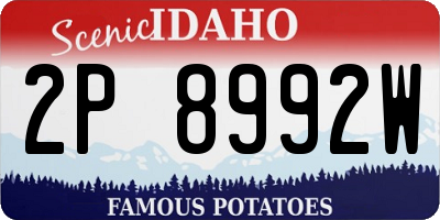 ID license plate 2P8992W