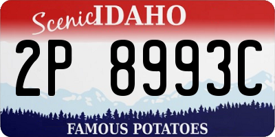 ID license plate 2P8993C