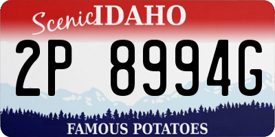 ID license plate 2P8994G