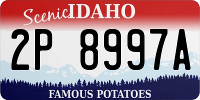 ID license plate 2P8997A