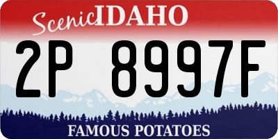 ID license plate 2P8997F
