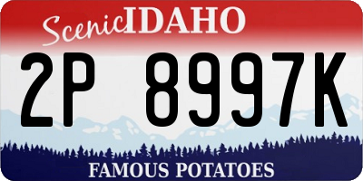 ID license plate 2P8997K