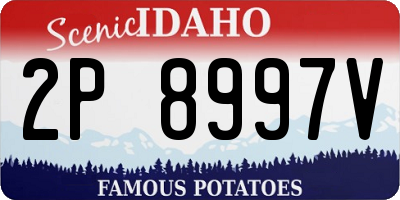 ID license plate 2P8997V