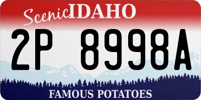 ID license plate 2P8998A