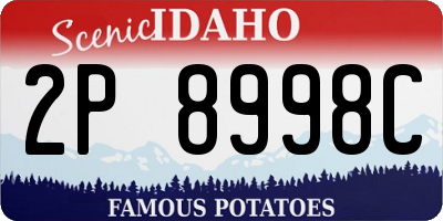 ID license plate 2P8998C